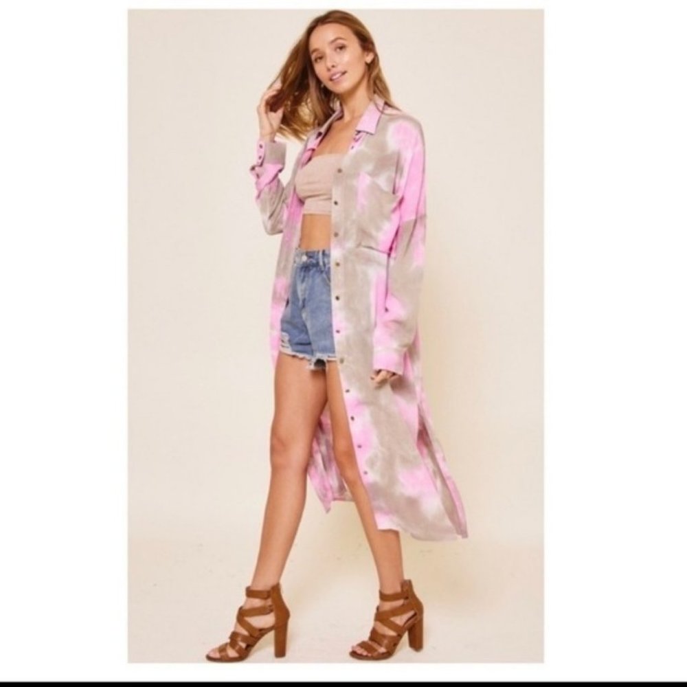 ✨TIE-DYE TOP/ KIMONO/ DRESS- ALL IN ONE-NEW - Picture 5 of 6